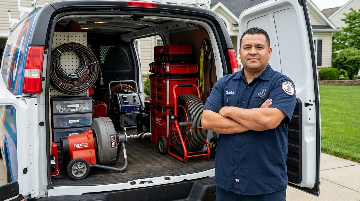 Professional drain cleaning equipment and Johns Plumbing LLC plumber in Amarillo